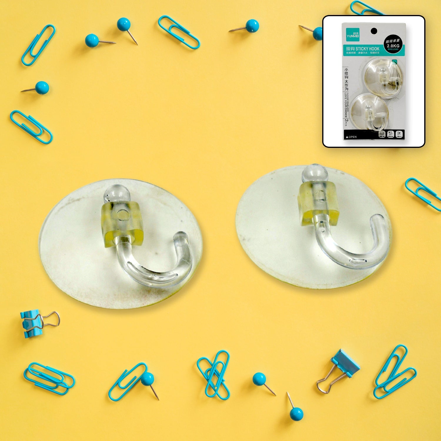 17571 Transparent Rubber Vacuum Sucker Hooks Hanger Strong Suction Cup Bathroom Kitchen Window Wall Accessories (2 Pcs Set) 17571 Transparent Rubber Vacuum Sucker Hooks Hanger Strong Suction Cup Bathroom Kitchen Window Wall Accessories (2 Pcs Set)